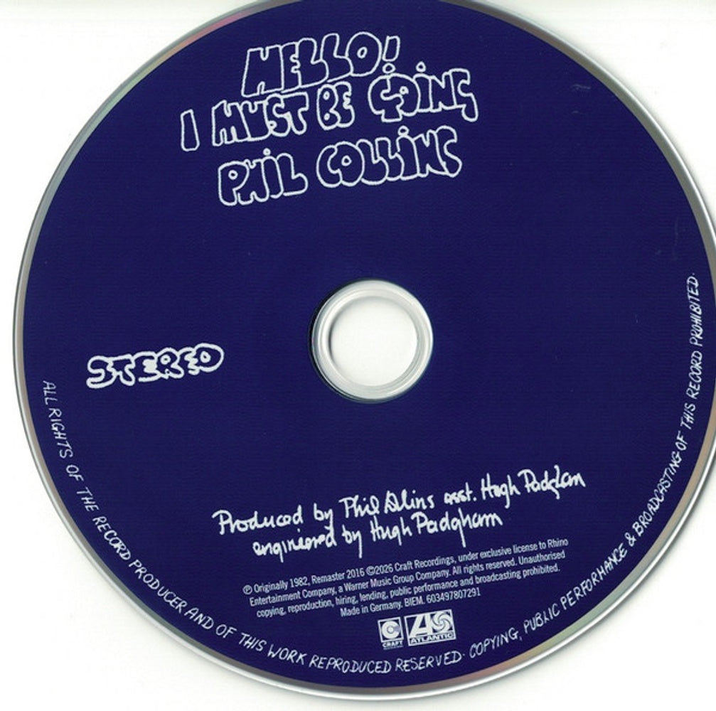 Phil Collins – Hello I Must Be Going Music CD