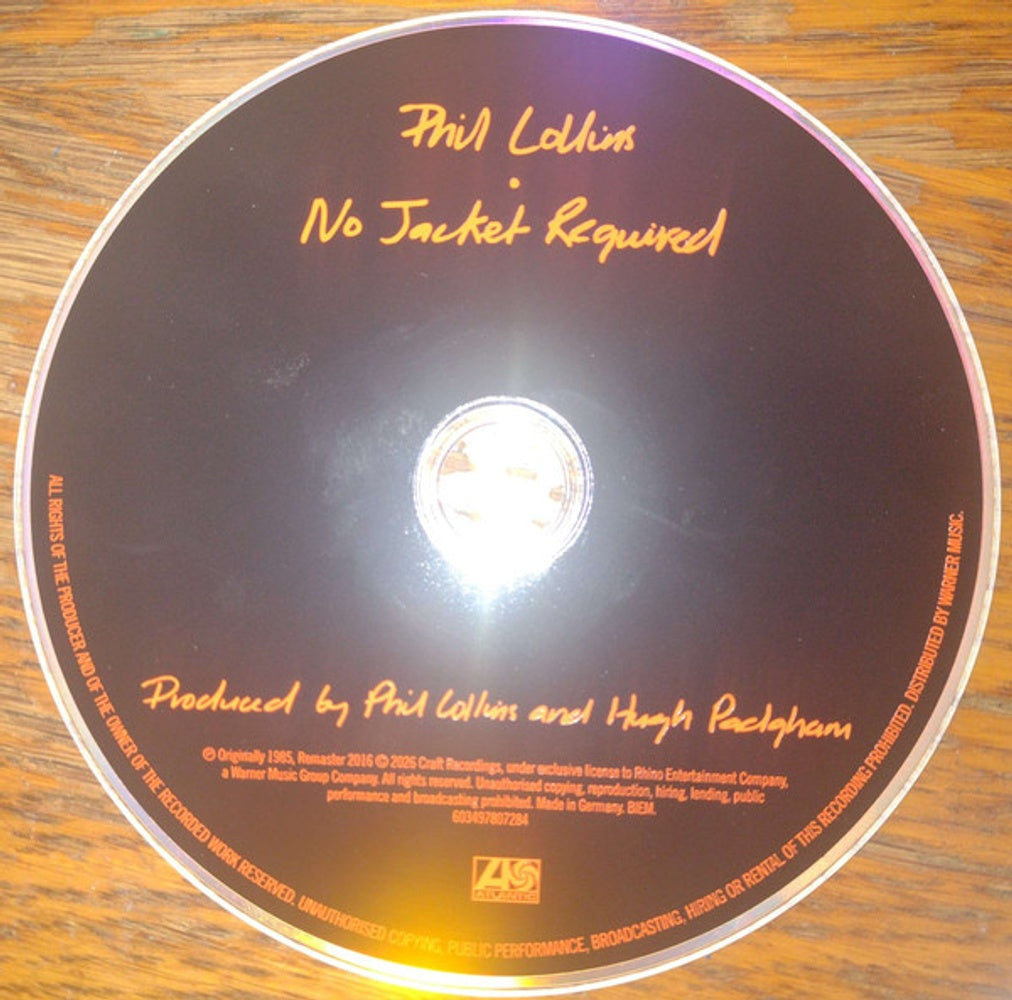 Phil Collins – No Jacket Required Music CD