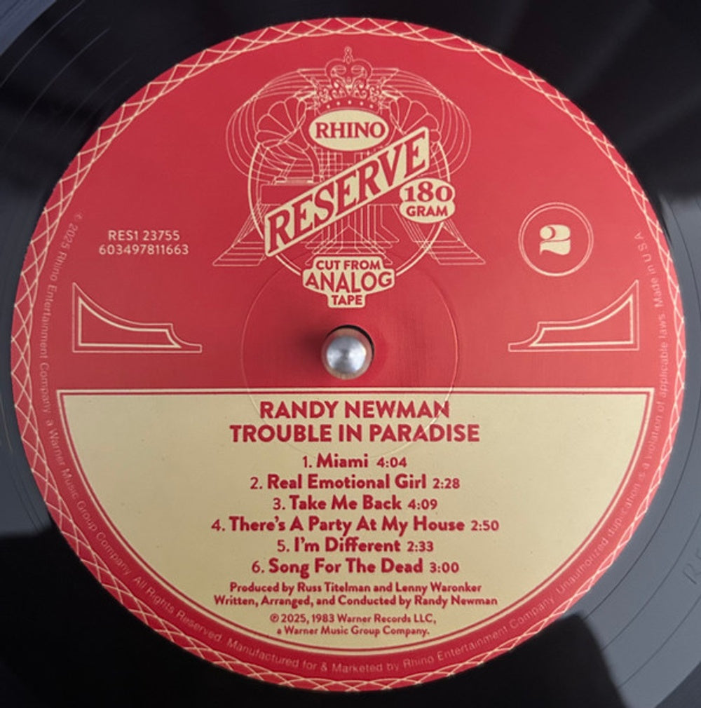 Randy Newman – Trouble In Paradise (LP Vinyl) Vinyl Record