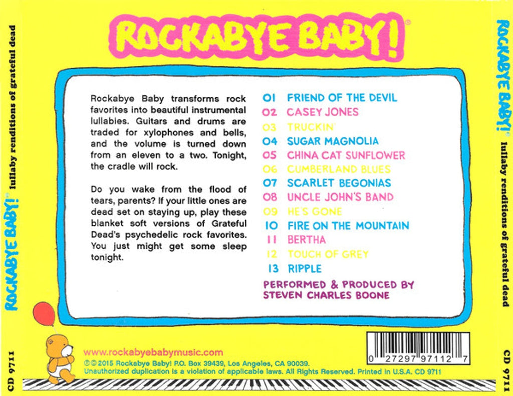 Rockabye Baby! – Lullaby Renditions of Grateful Dead Music CD