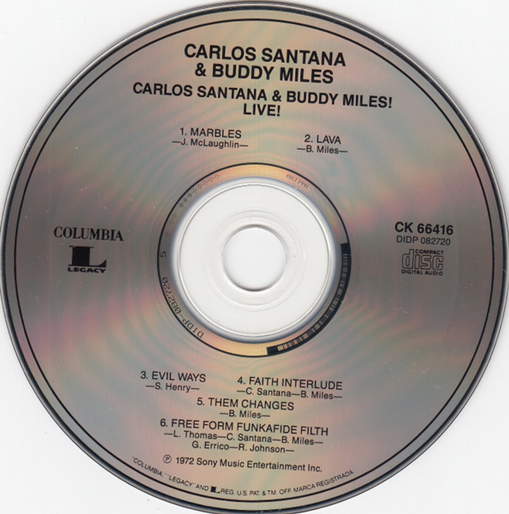 Santana/Carlos Santana – Live Music CD