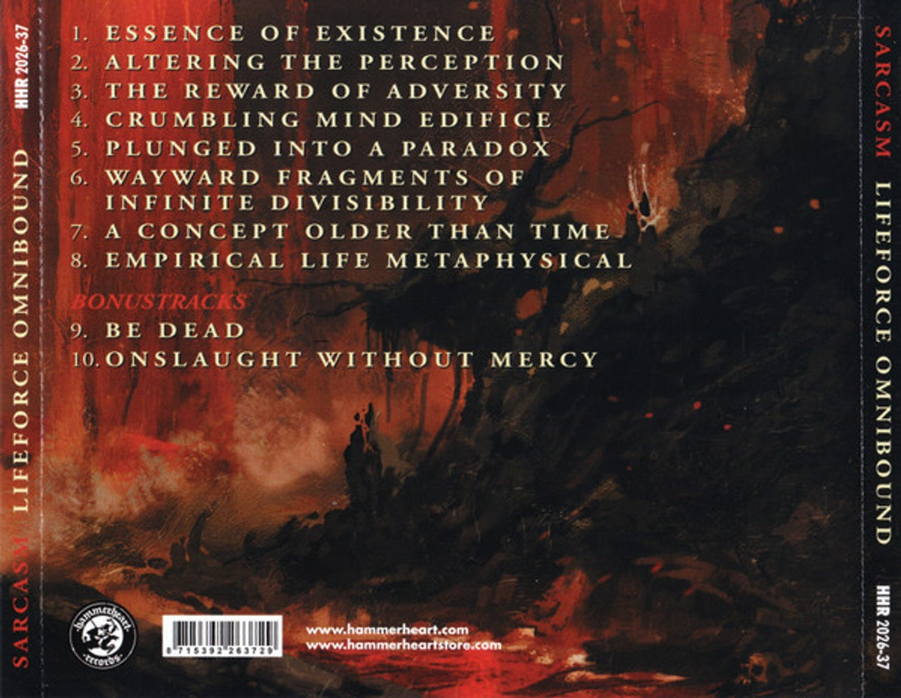 Sarcasm – Lifeforce Unbound Music CD