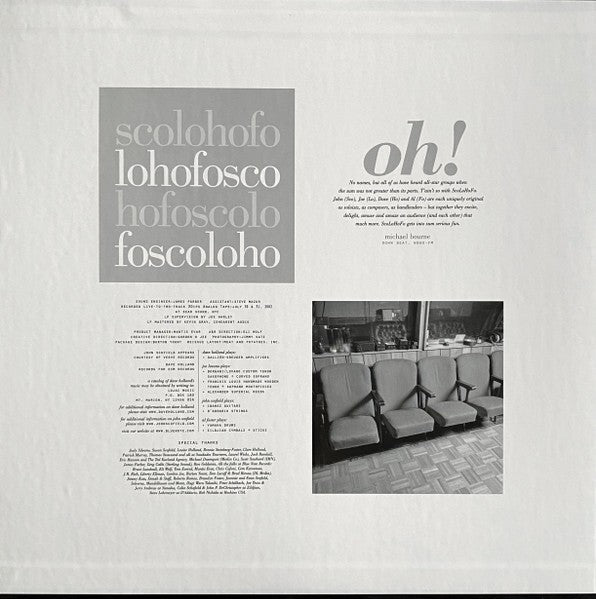 Scolohofo – Oh! (2-LP Vinyl) Vinyl Record