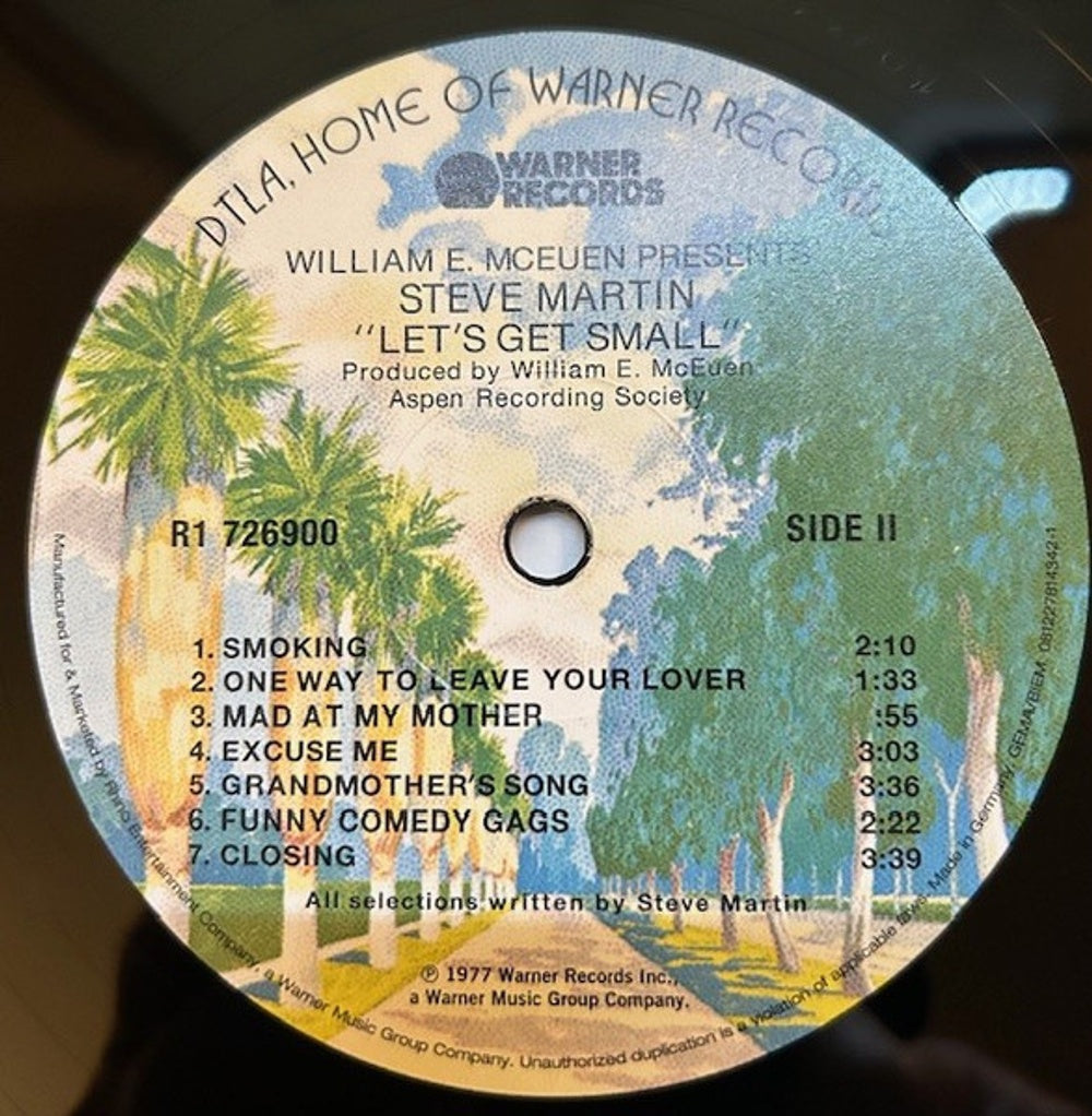 Steve Martin – Let's Get Small (LP Vinyl) Vinyl Record