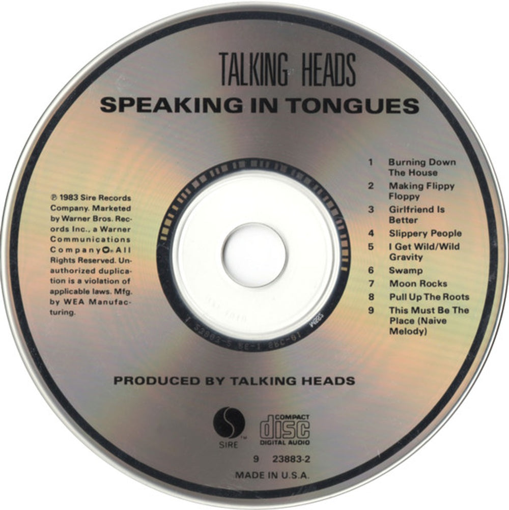 Talking Heads – Speaking in Tongues Music CD