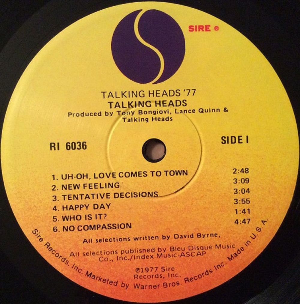 Talking Heads – Talking Heads: 77 (LP Vinyl) Vinyl Record