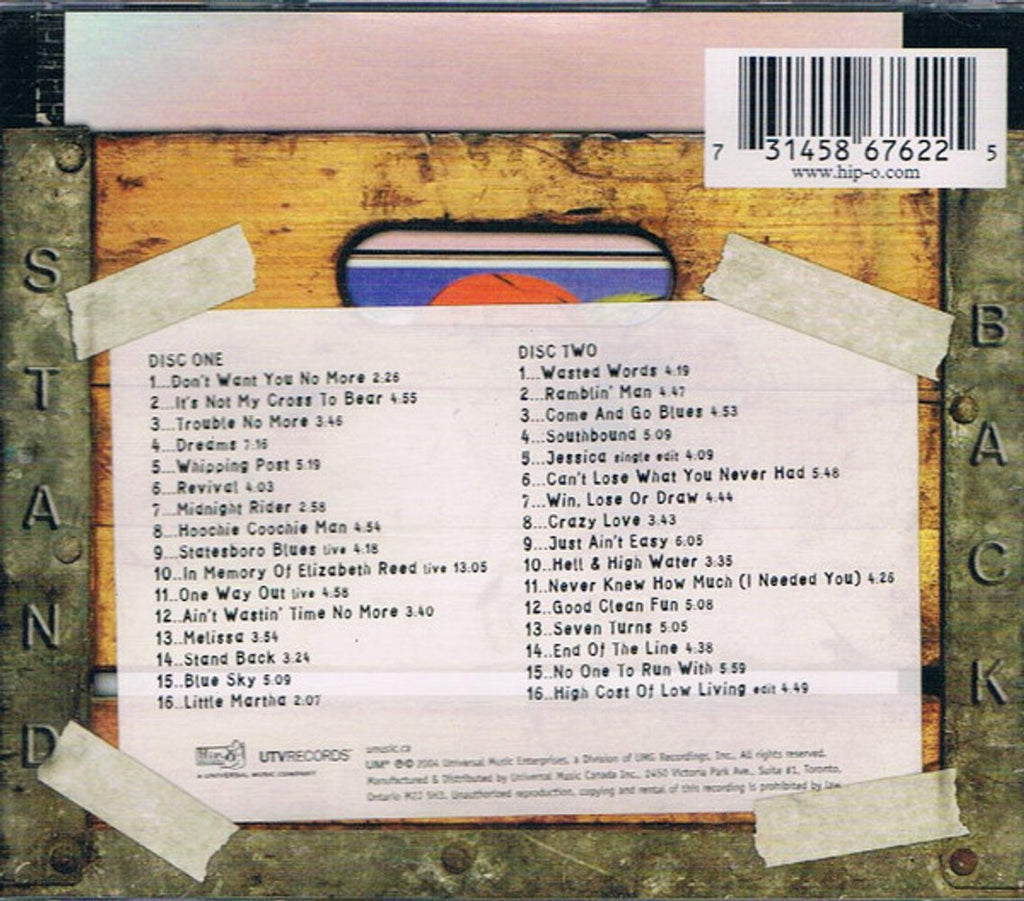 The Allman Brothers Band – Stand Back: Anthology (2-CD) Music CD