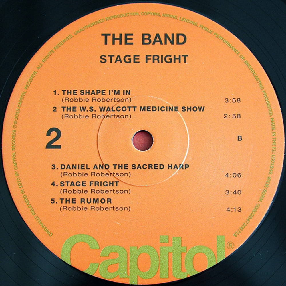 The Band – Stage Fright (LP Vinyl) Vinyl Record