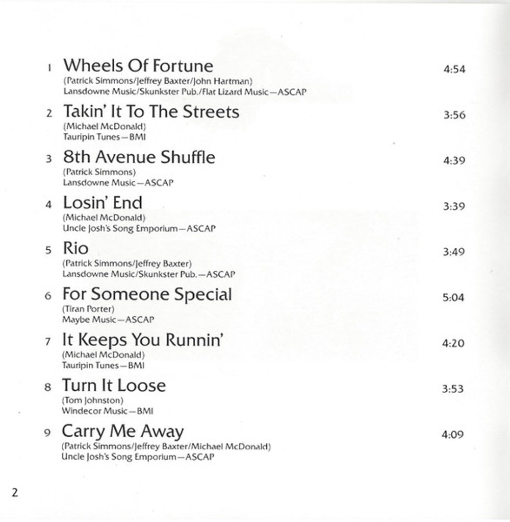 The Doobie Brothers – Takin It to the Streets Music CD