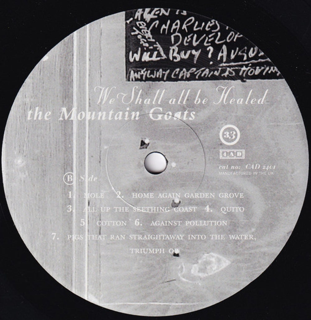The Mountain Goats – We Shall All Be Healed (LP Vinyl) Vinyl Record