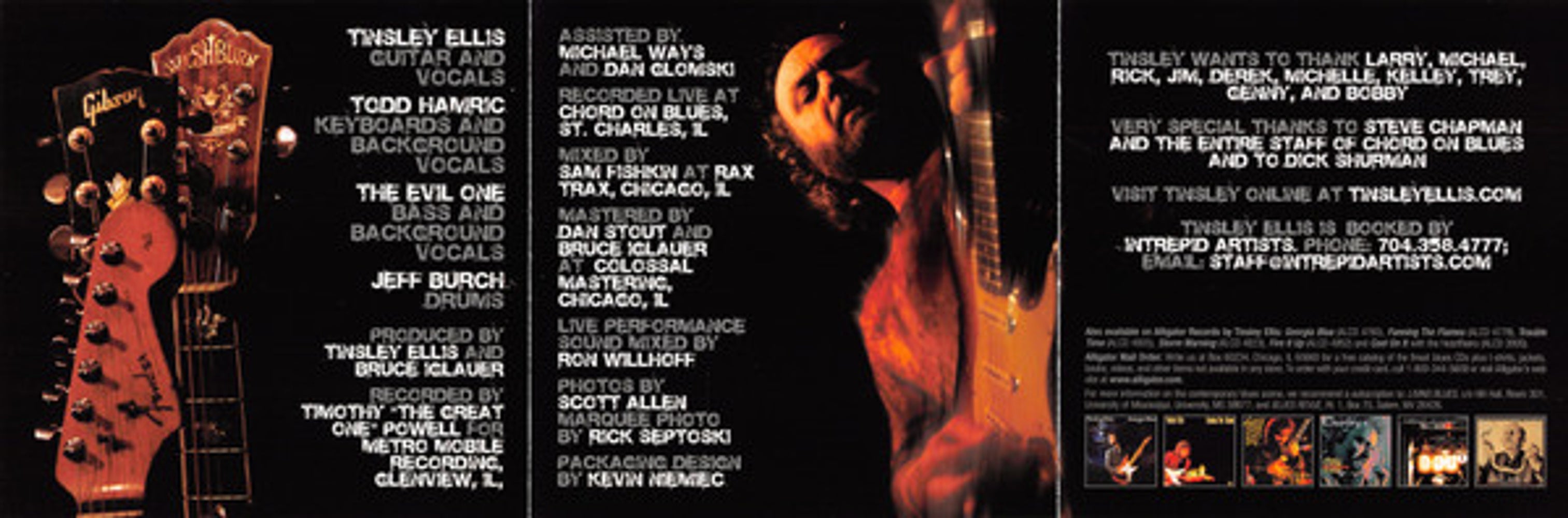 Tinsley Ellis – Live! Highwayman Music CD