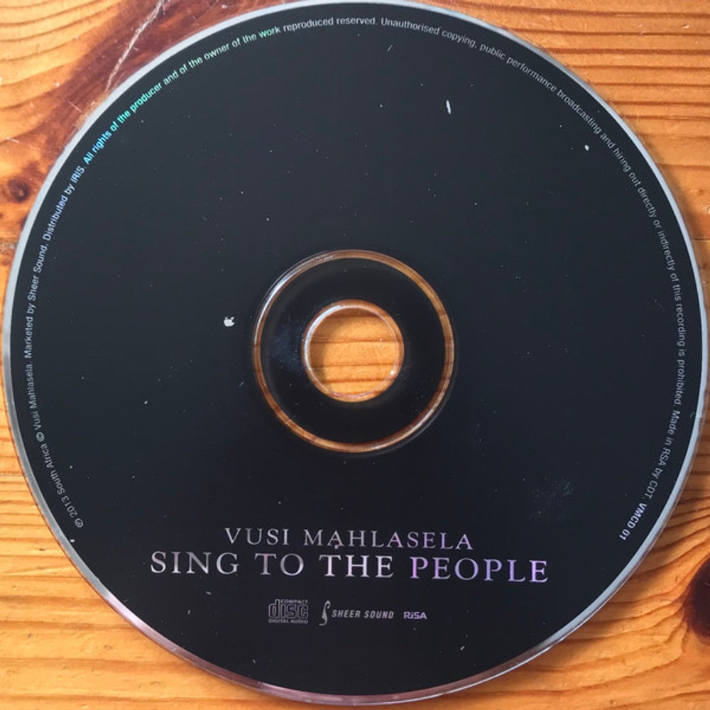 Vusi Mahlasela – Sing to the People Music CD