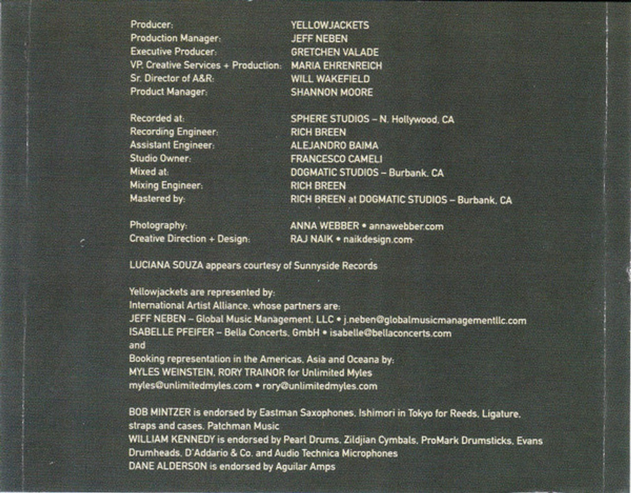 Yellowjackets – Raising Our Voice Music CD