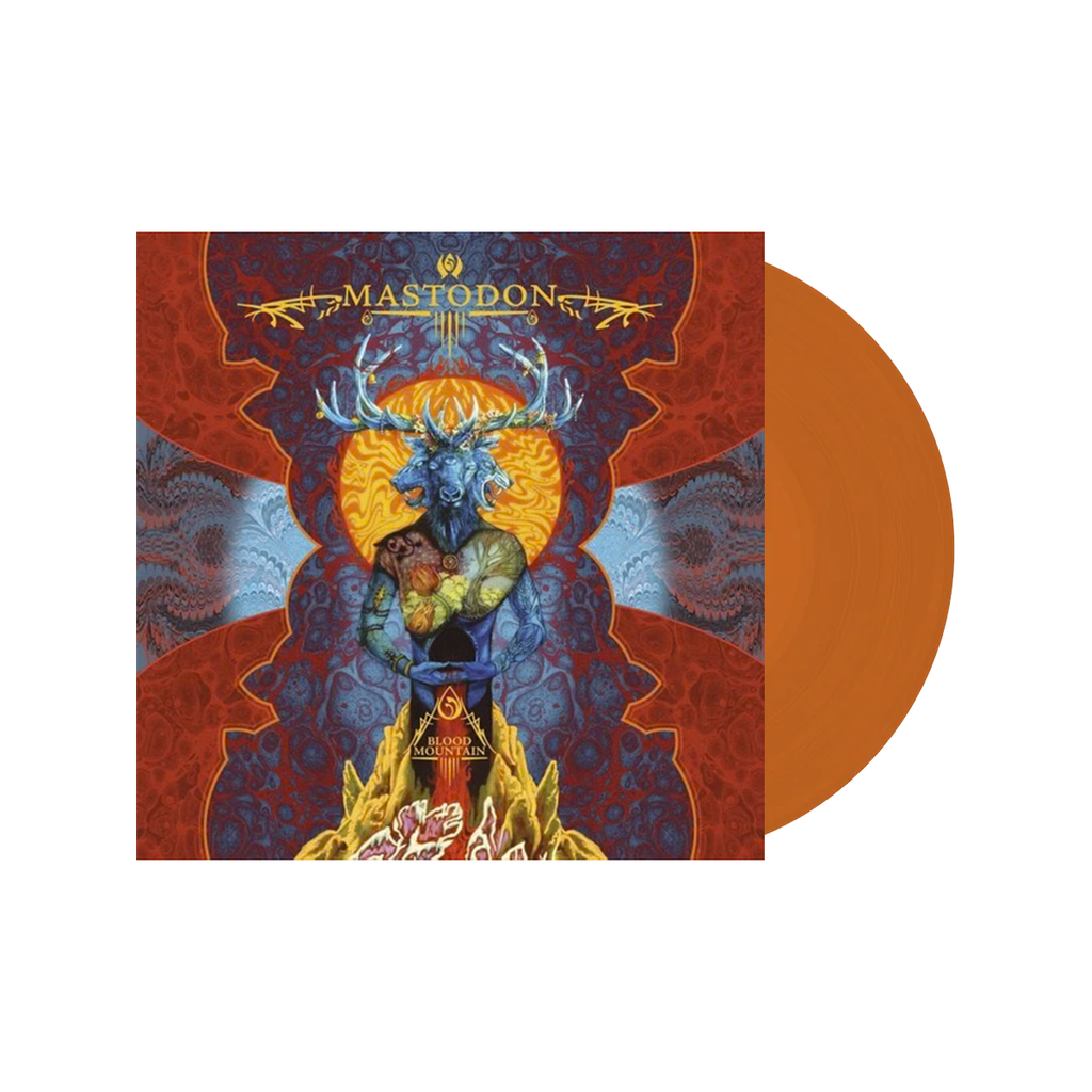 Mastodon - Blood Mountain LP (Exclusive Orange Vinyl) with Signed 12" x 12" Paul Romano Print Vinyl Record