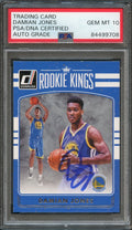 2016-17 Donruss Rookie Kings #25 Damian Jones Signed Card AUTO 10 PSA/DNA Slabbed GSW RC