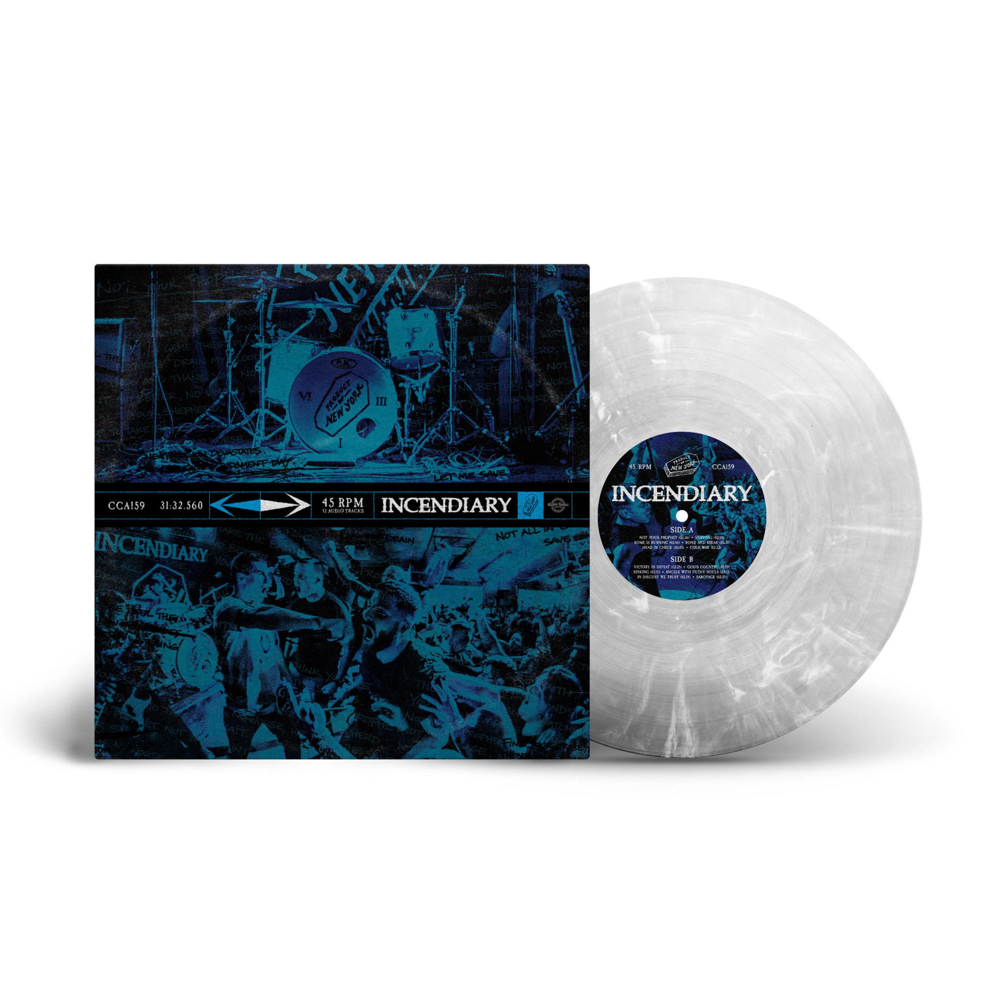 Incendiary - Product Of New York [Clear W/ White Marble] Vinyl Record