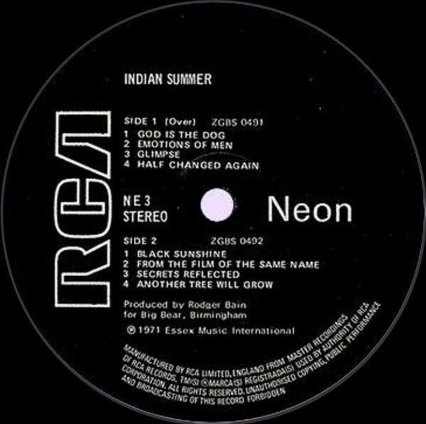 Indian Summer (3) - Indian Summer | Very Good Plus (VG+) Very Good (VG)