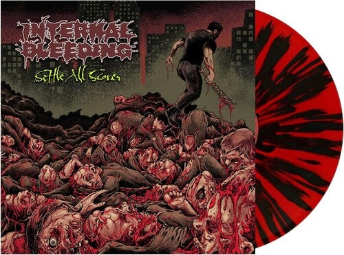 Internal Bleeding - Settle All Scores [Red W/ Black Splatter Vinyl] Vinyl Record