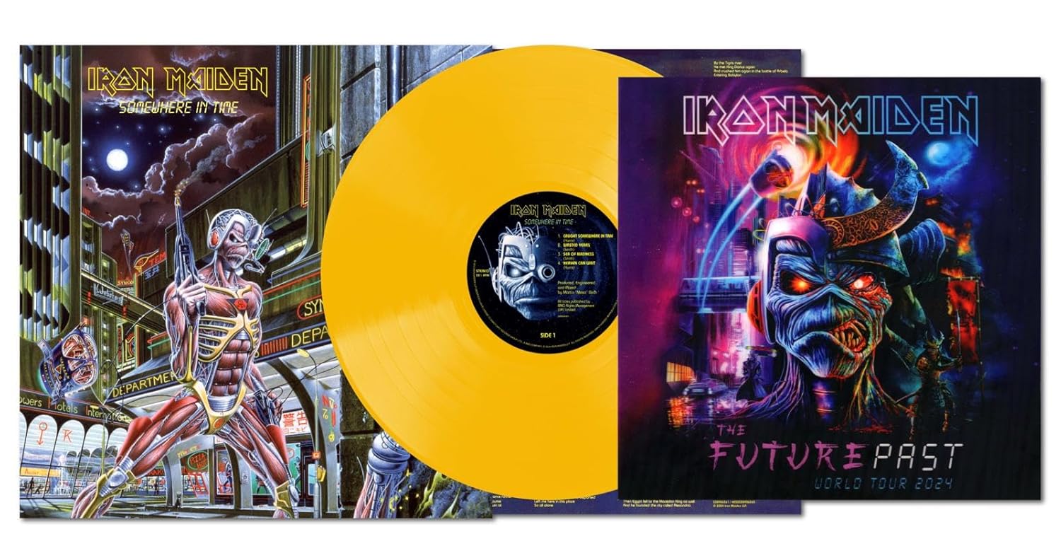 Somewhere in Time (Limited Edition, 180 Gram Yellow Colored Vinyl, Future Past Tour Lenticular Print) [Import] Vinyl Record