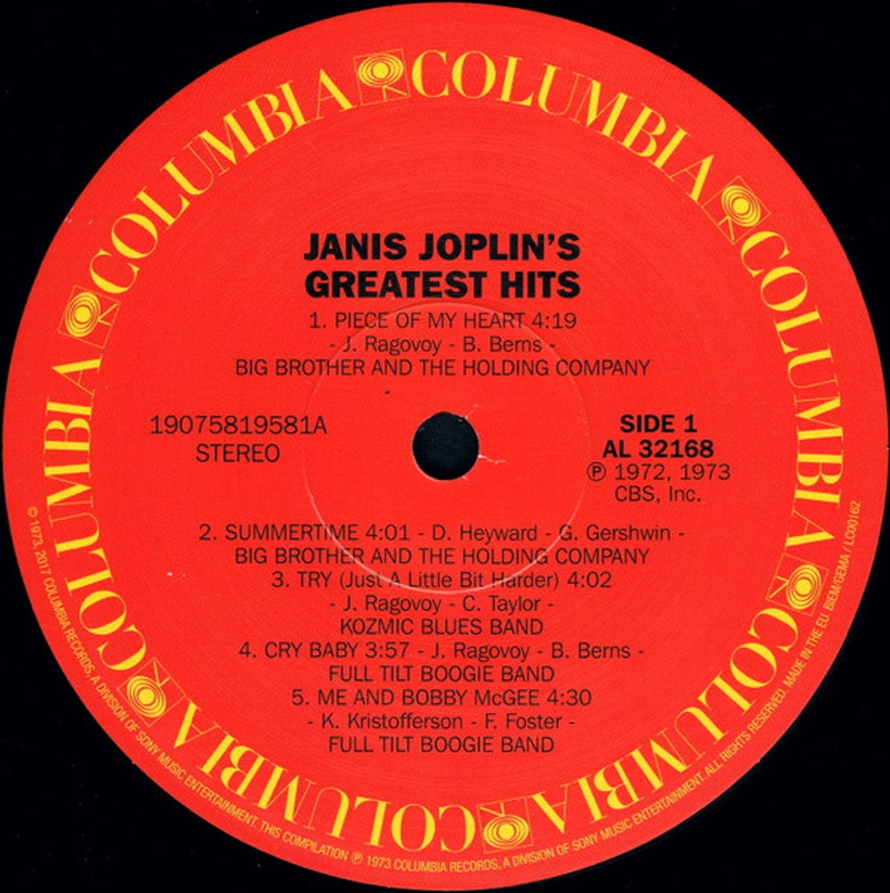 Janis Joplin – Janis Joplin's Greatest Hits (LP Vinyl) Vinyl Record
