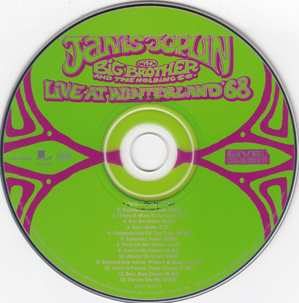 Janis Joplin – Live at Winterland 68 Music CD