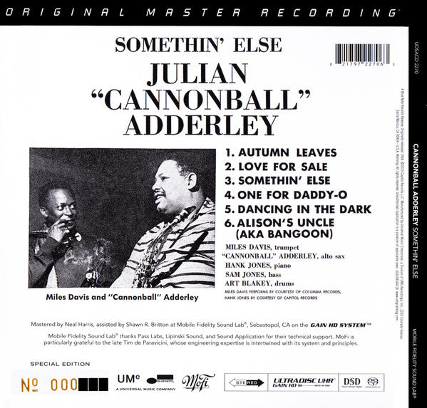 Somethin' Else (SACD) | Mint (M) Mint (M)