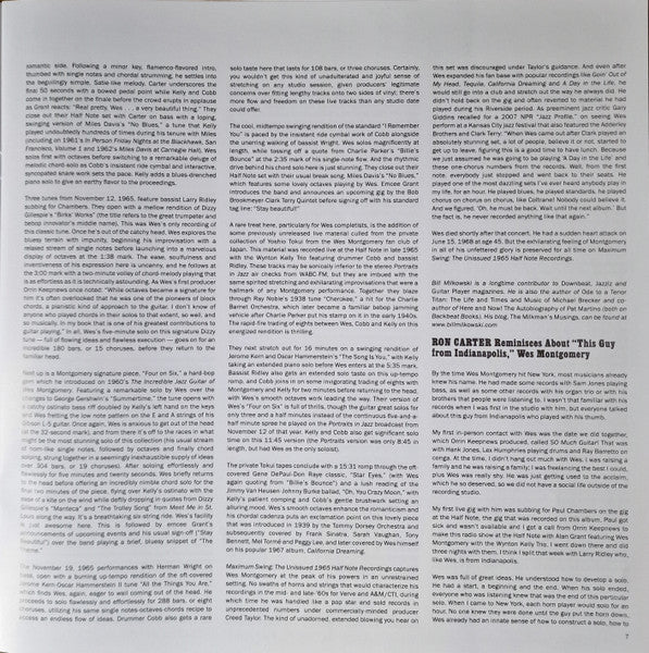 Wes Montgomery - Maximum Swing: The Unissued 1965 Half Note Recordings (3xVINYL RSD) |