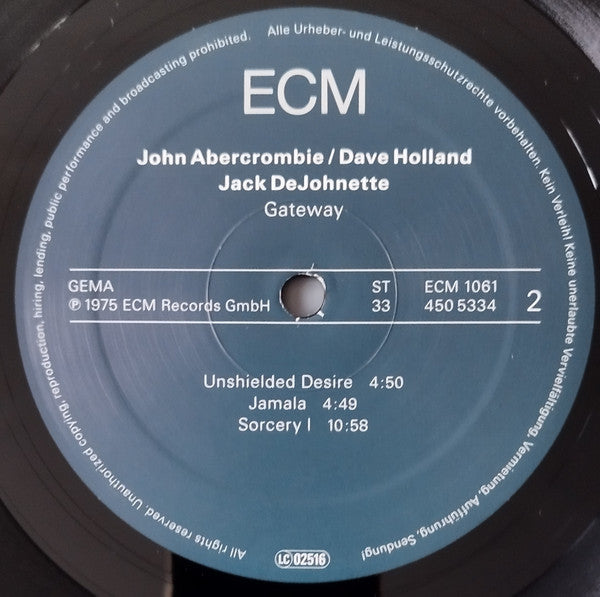 John Abercrombie, Dave Holland, Jack DeJohnette - Gateway (VINYL) |