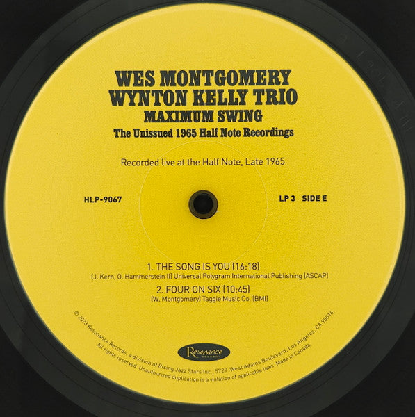 Wes Montgomery - Maximum Swing: The Unissued 1965 Half Note Recordings (3xVINYL RSD) |