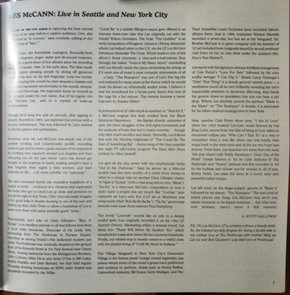 Les McCann - Never A Dull Moment! (Live From Coast To Coast 1966-1967) (3xVINYL RSD) |