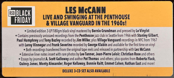 Les McCann - Never A Dull Moment! (Live From Coast To Coast 1966-1967) (3xVINYL RSD) |