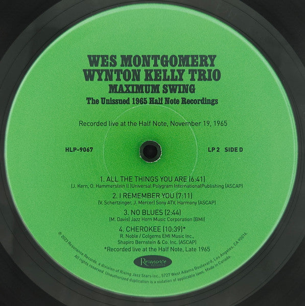 Wes Montgomery - Maximum Swing: The Unissued 1965 Half Note Recordings (3xVINYL RSD) |
