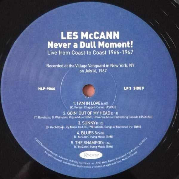 Les McCann - Never A Dull Moment! (Live From Coast To Coast 1966-1967) (3xVINYL RSD) |