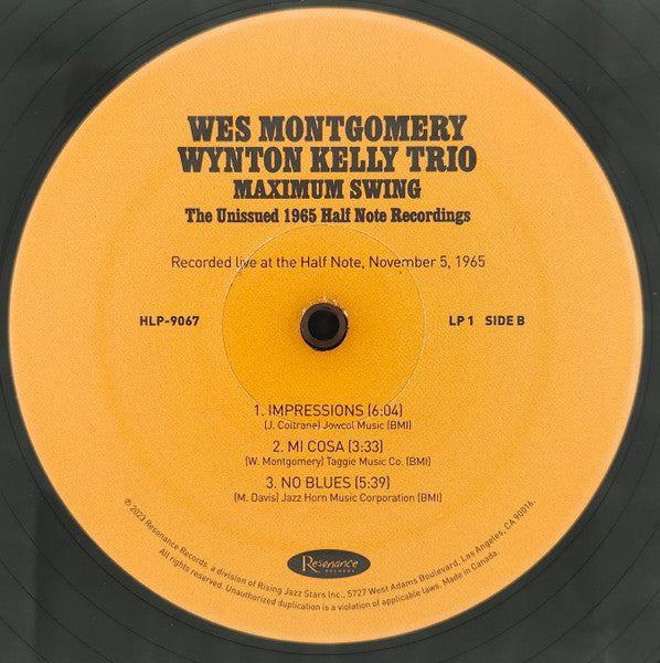 Wes Montgomery - Maximum Swing: The Unissued 1965 Half Note Recordings (3xVINYL RSD) |
