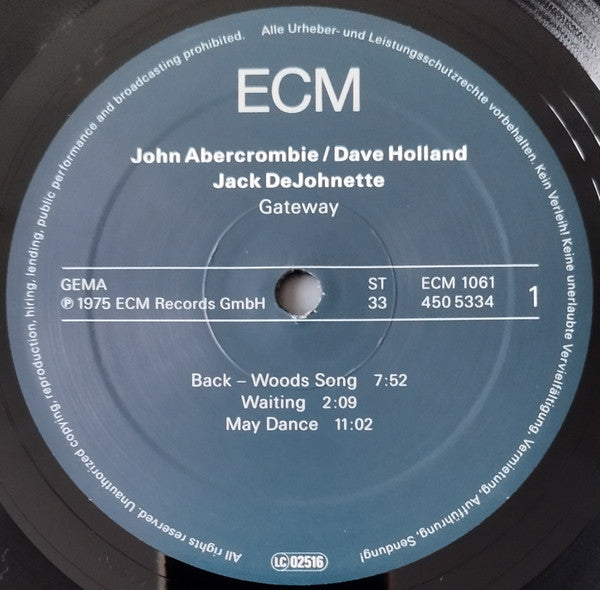 John Abercrombie, Dave Holland, Jack DeJohnette - Gateway (VINYL) |