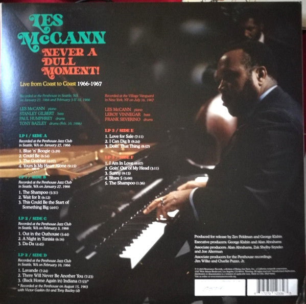Les McCann - Never A Dull Moment! (Live From Coast To Coast 1966-1967) (3xVINYL RSD) |