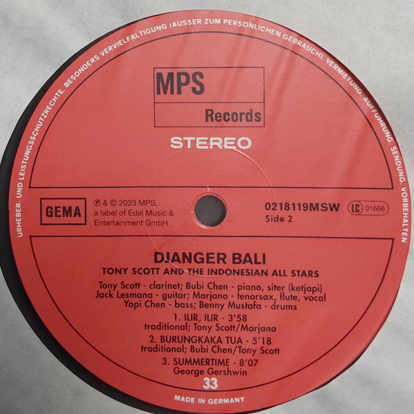 Tony Scott (2) - Djanger Bali (VINYL) |
