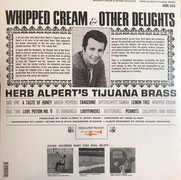 Herb Alpert & The Tijuana Brass - Whipped Cream & Other Delights (PICTURE VINYL) | Mint (M) Mint (M)