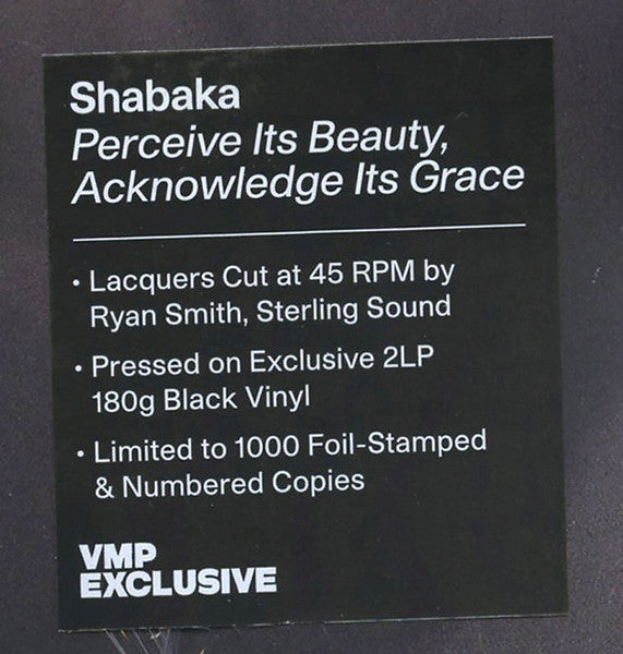 Perceive Its Beauty, Acknowledge Its Grace (2xVINYL / VMP) | Mint (M) Mint (M)