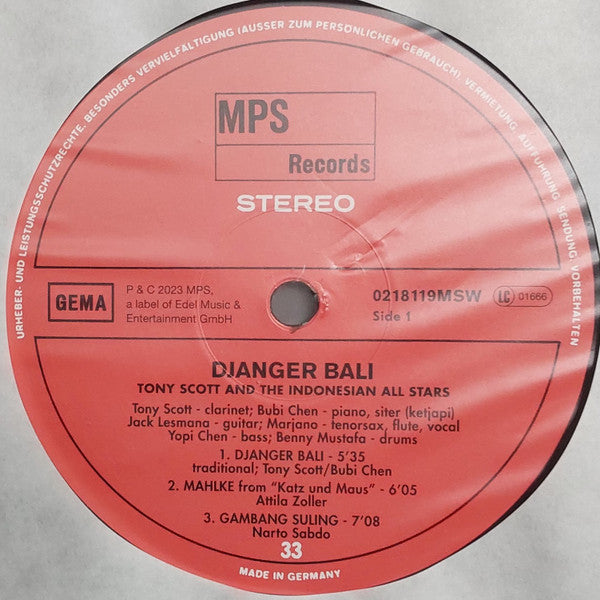 Tony Scott (2) - Djanger Bali (VINYL) |