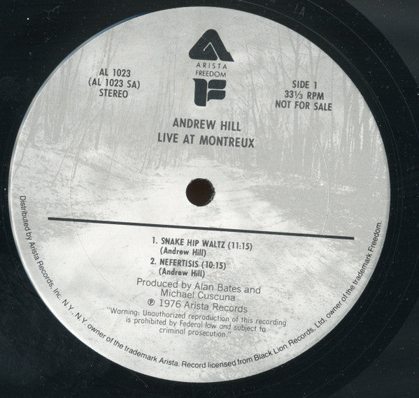 Andrew Hill - Live At Montreux | Excellent (EX) Very Good Plus (VG+)
