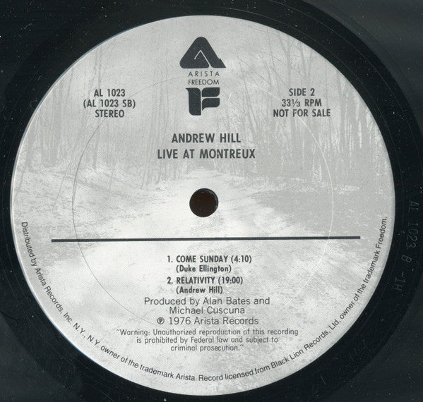 Andrew Hill - Live At Montreux | Excellent (EX) Very Good Plus (VG+)