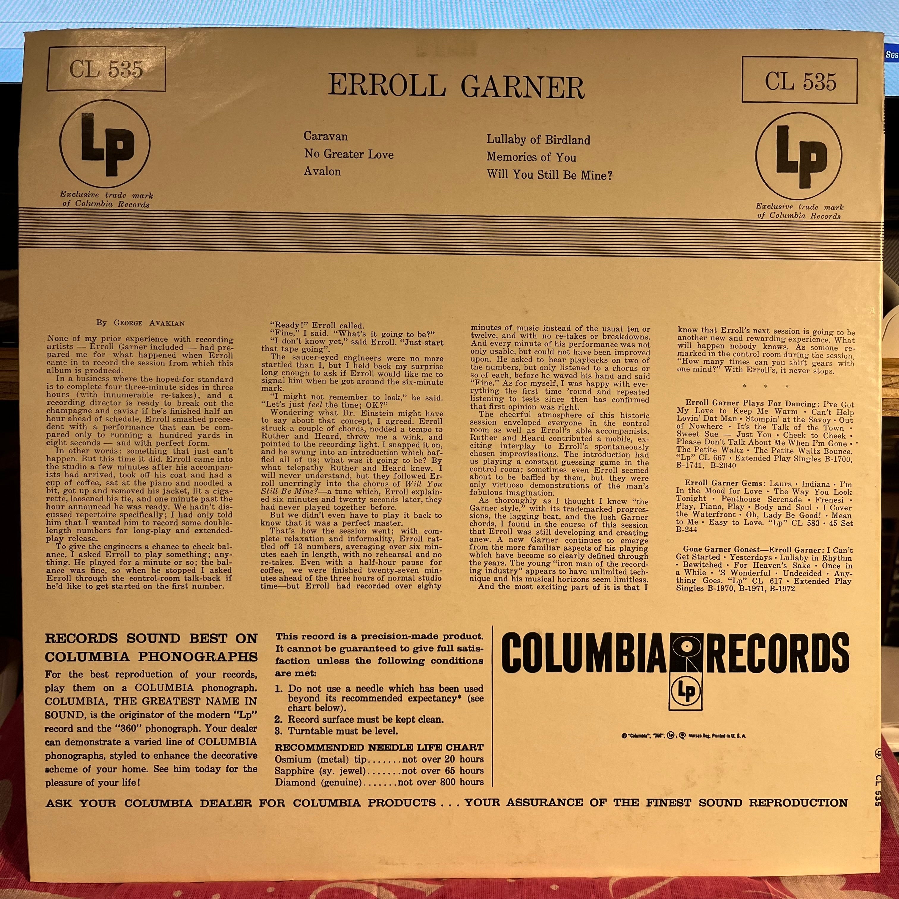 Erroll Garner | Near Mint (NM) Excellent (EX)