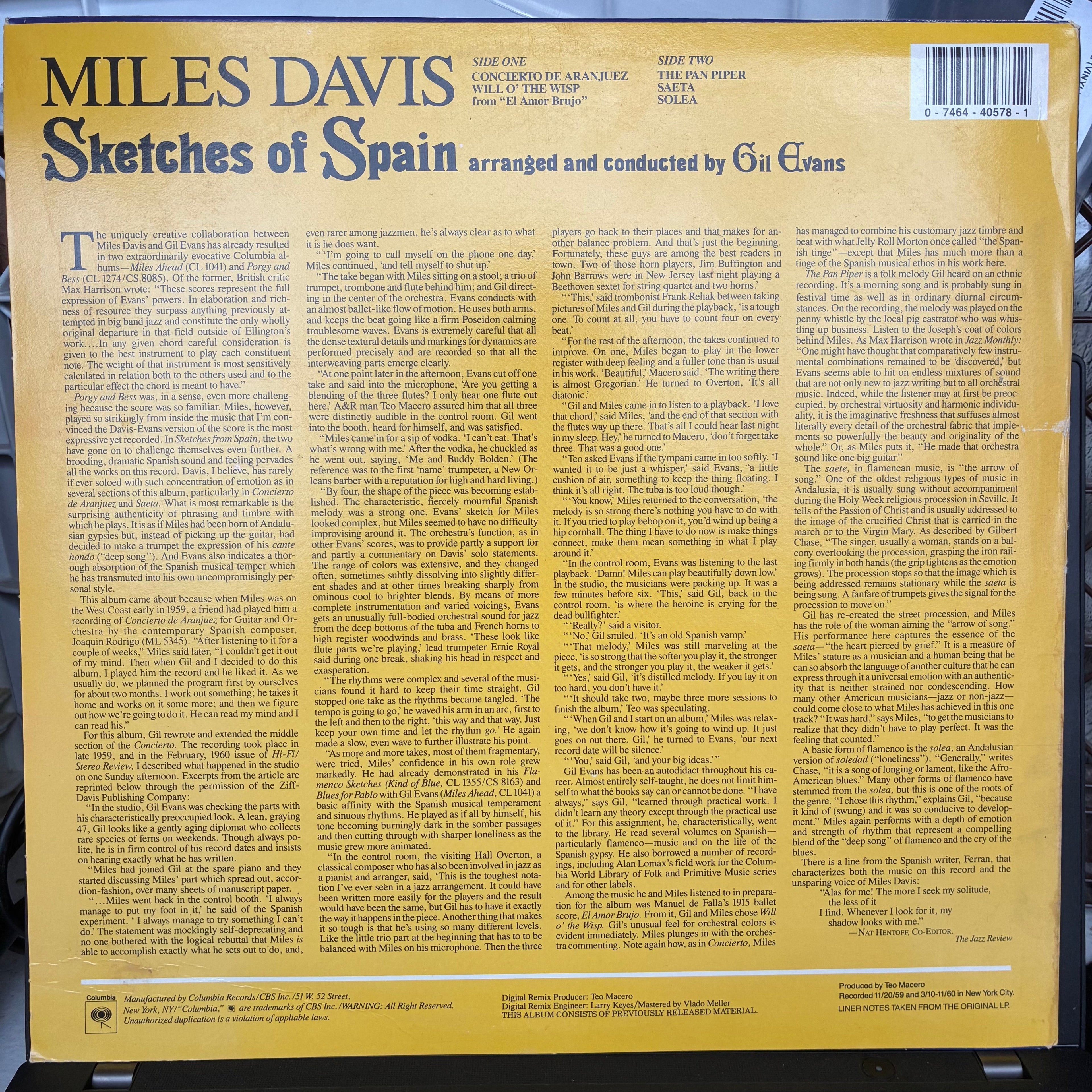 Miles Davis - Sketches Of Spain (VINYL) |