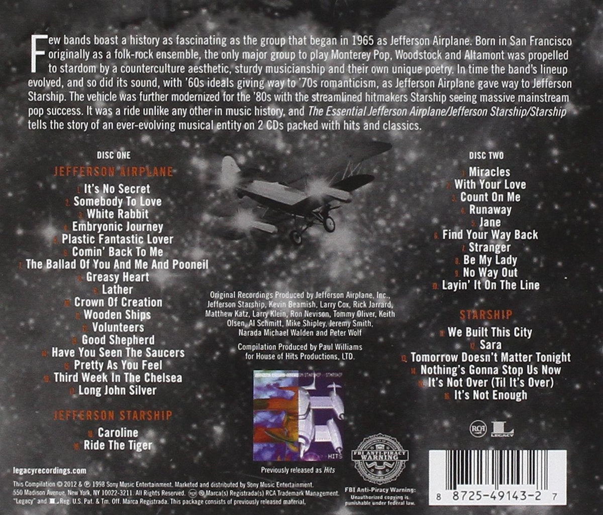 Jefferson Airplane – The Essential Jefferson Airplane/ Jefferson Starship / Starship (2-CD)