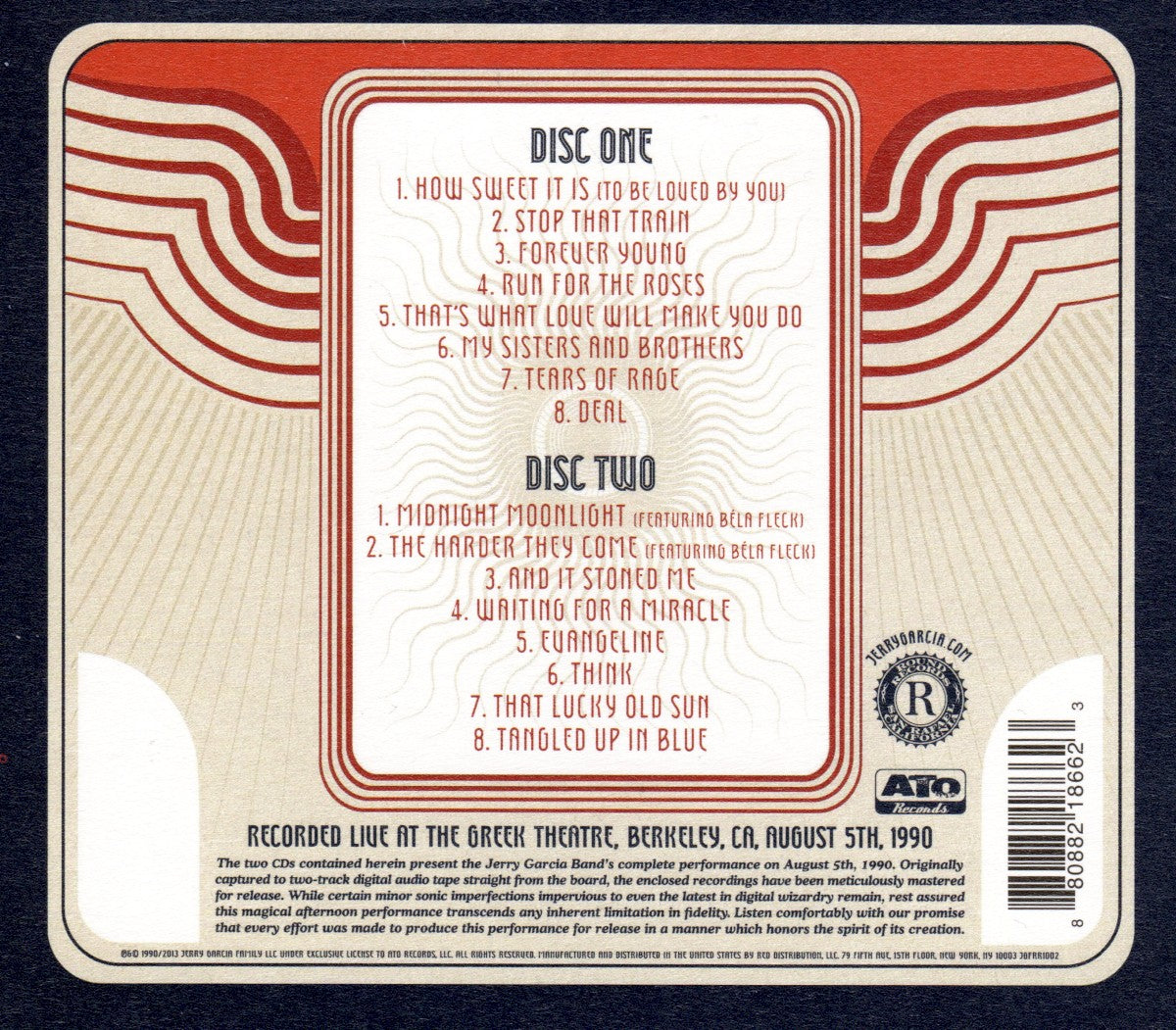 Jerry Garcia Band – GarciaLive Vol.2: August 5th, 1990, Greek Theatre (2-CD) Music CD