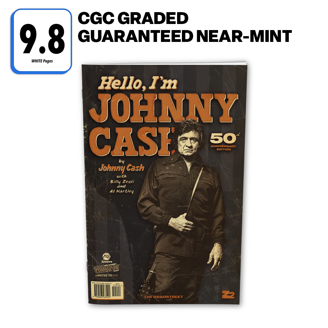 Hello, I'm Johnny Cash – 50th Anniversary Edition Comic Book (Tim Bradstreet Cover Variant, CGC 9.8 Graded)