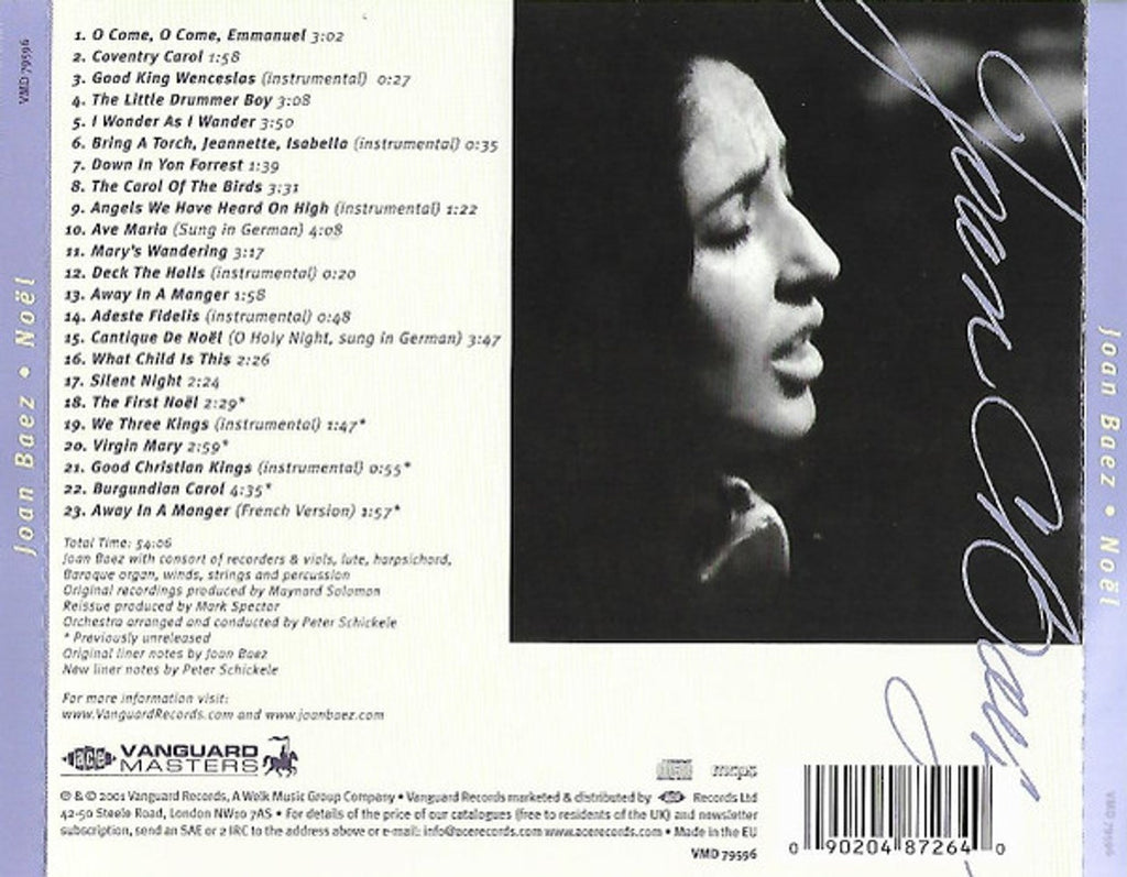 Joan Baez – Noel Music CD