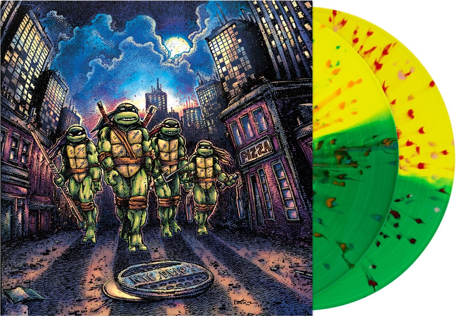 John Du Prez - Teenage Mutant Ninja Turtles (Original Soundtrack) (Turtle Mask Splatter Colored Vinyl) (2 Lp's) Vinyl Record