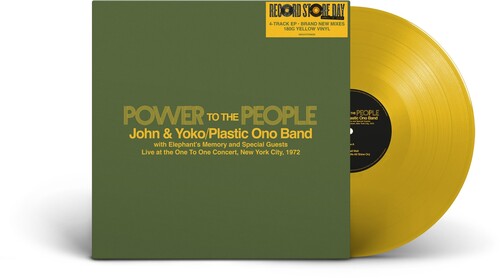 Power To The People: Live at the One To One Concert, New York City 1972 (RSD Exclusive, Extended Play, 180 Gram Vinyl, Colored Vinyl, Yellow) Vinyl Record